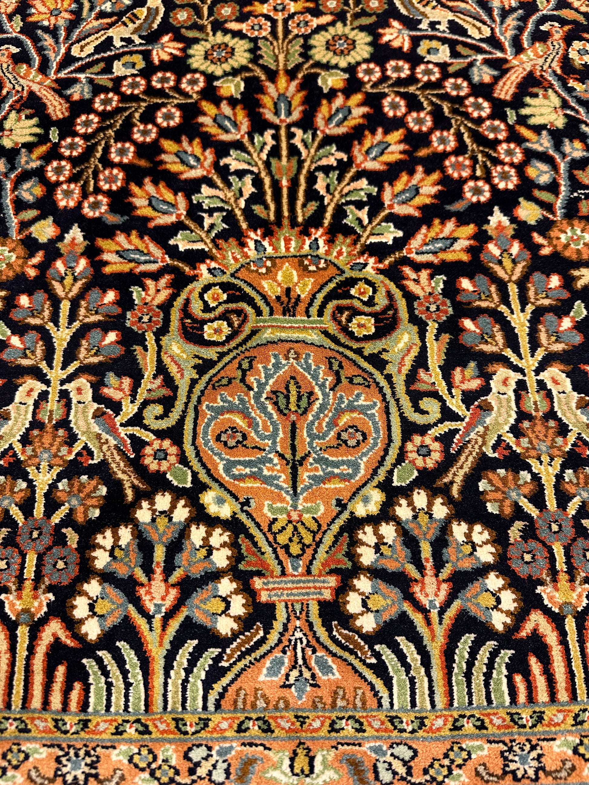 2.5x4 Ft Tree Of Life Silk Carpet ArtAsiaHandicrafts