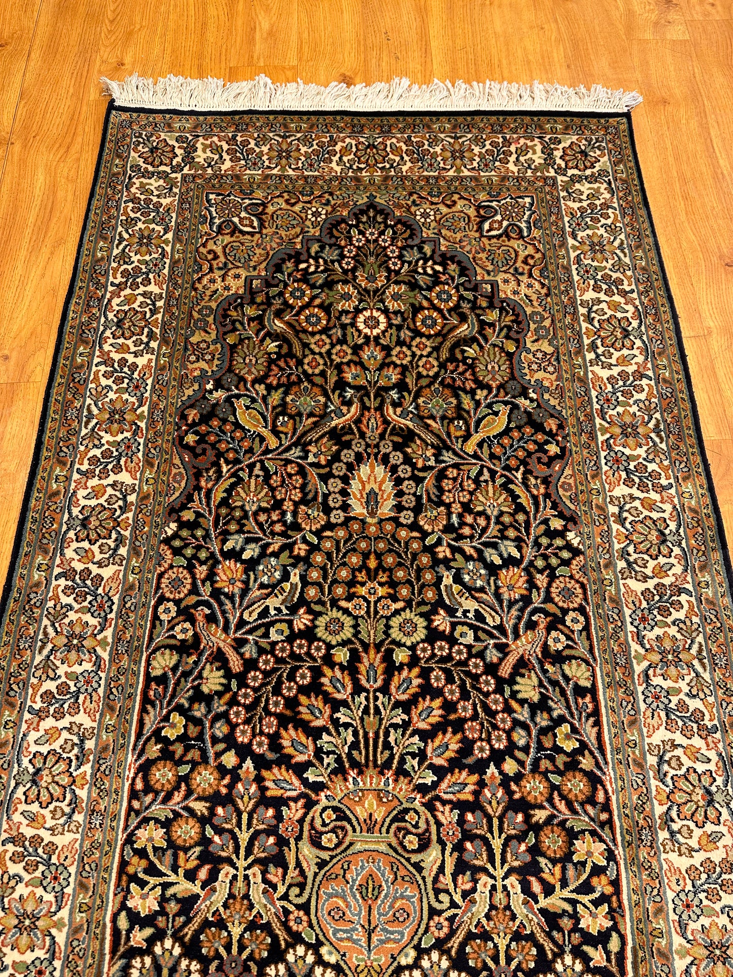 2.5x4 Ft Tree Of Life Silk Carpet ArtAsiaHandicrafts