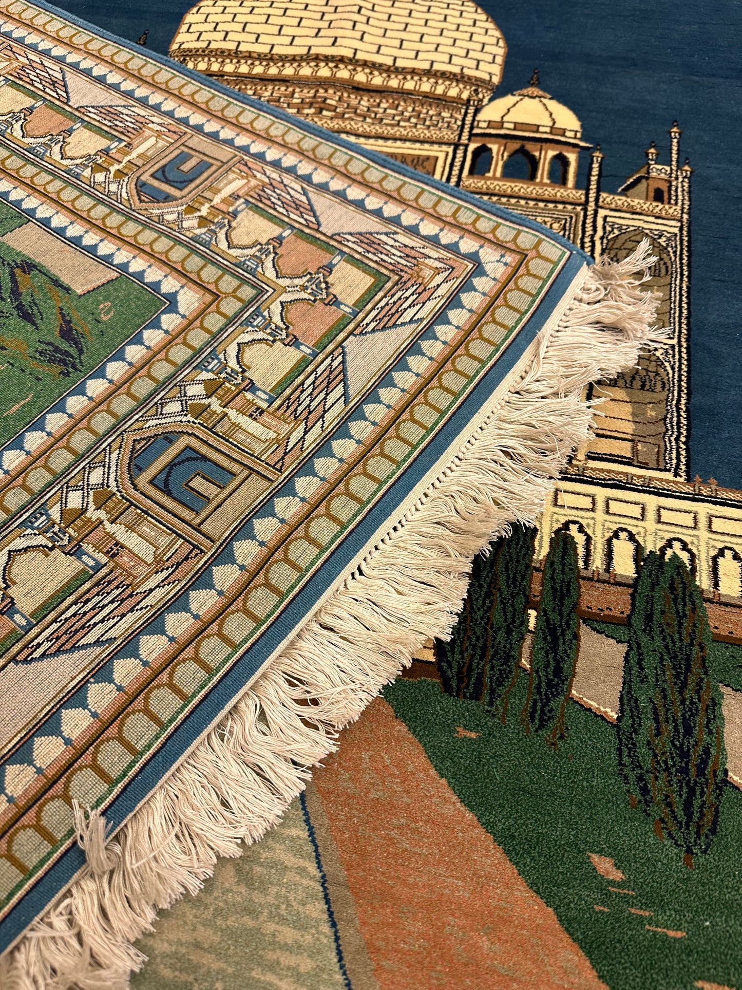 4x5 FT Taj Mahal Silk Carpet ArtAsiaHandicrafts