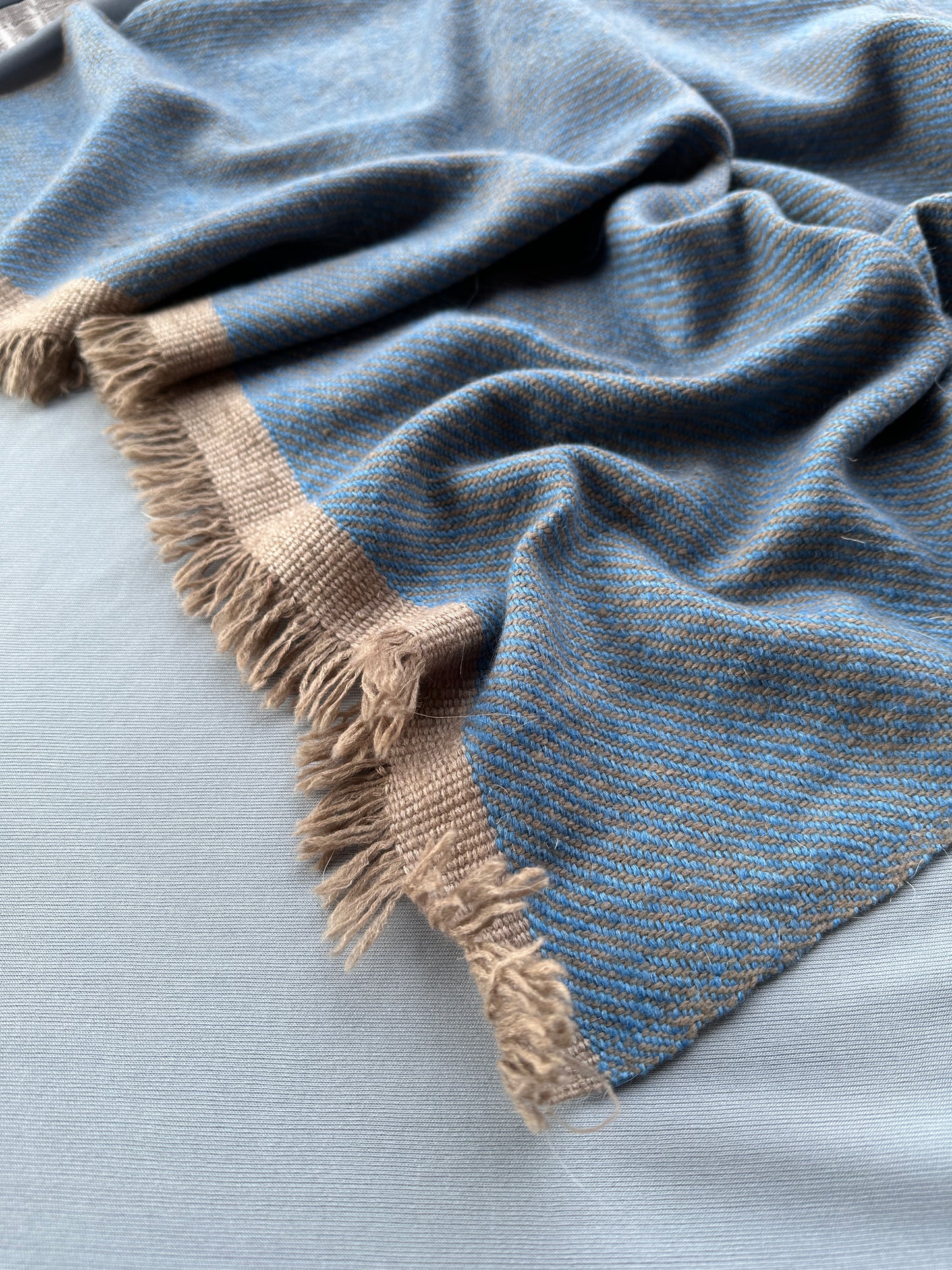 Crystal Blue Pashmina Shawl ArtAsiaHandicrafts