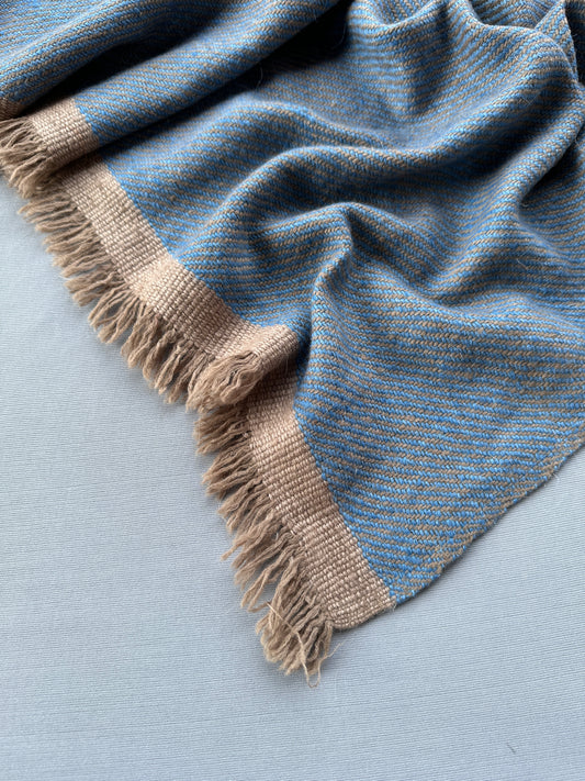 Crystal Blue Pashmina Shawl ArtAsiaHandicrafts