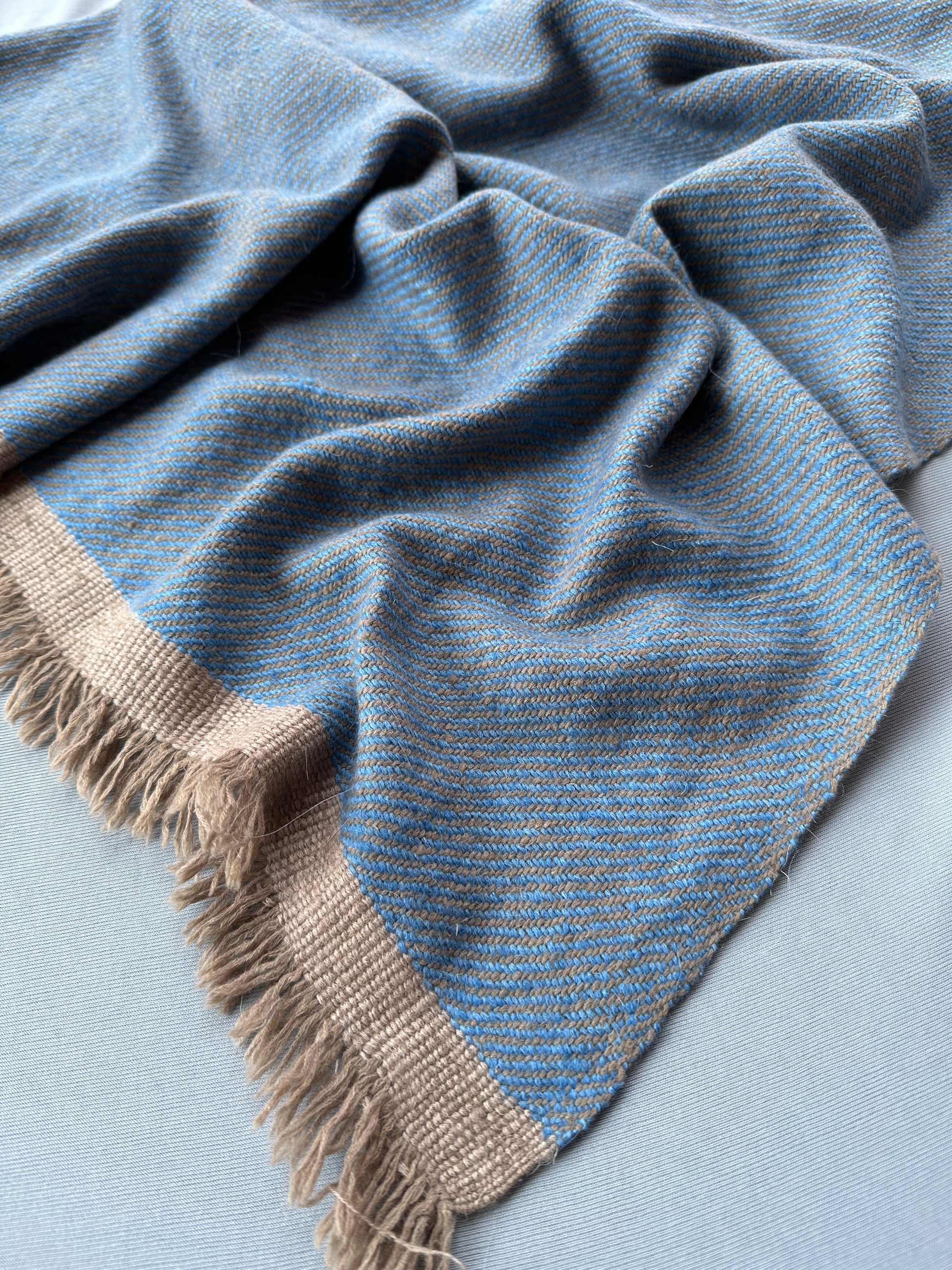 Crystal Blue Pashmina Shawl ArtAsiaHandicrafts