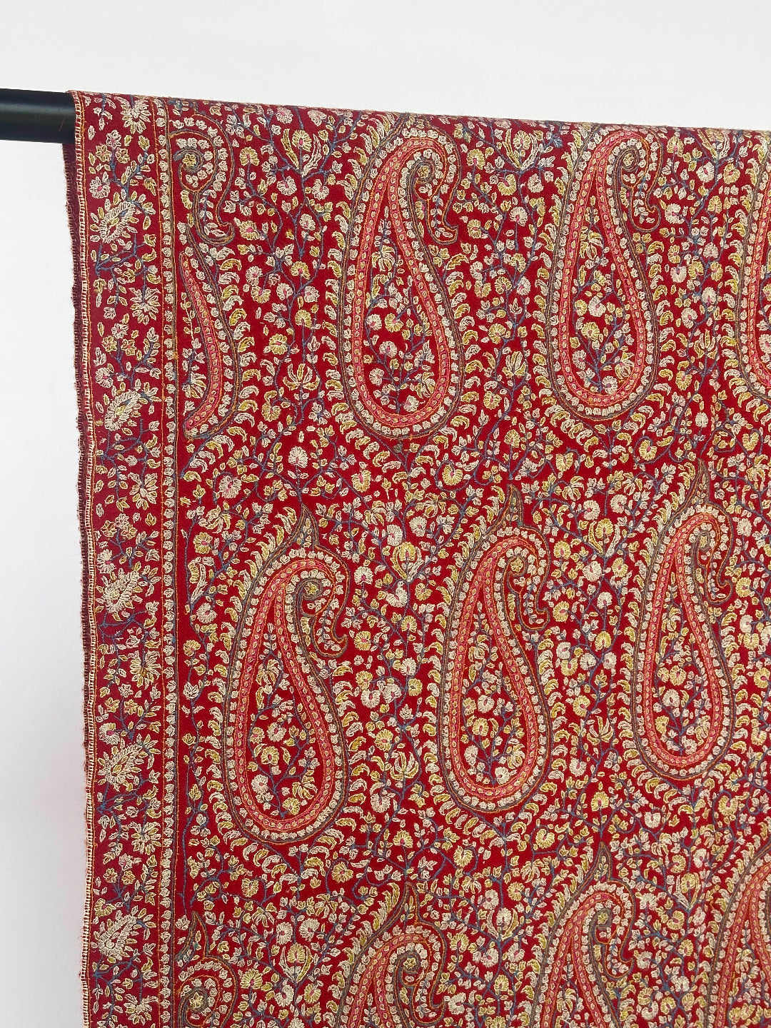 Red Paisley Pashmina Shawl