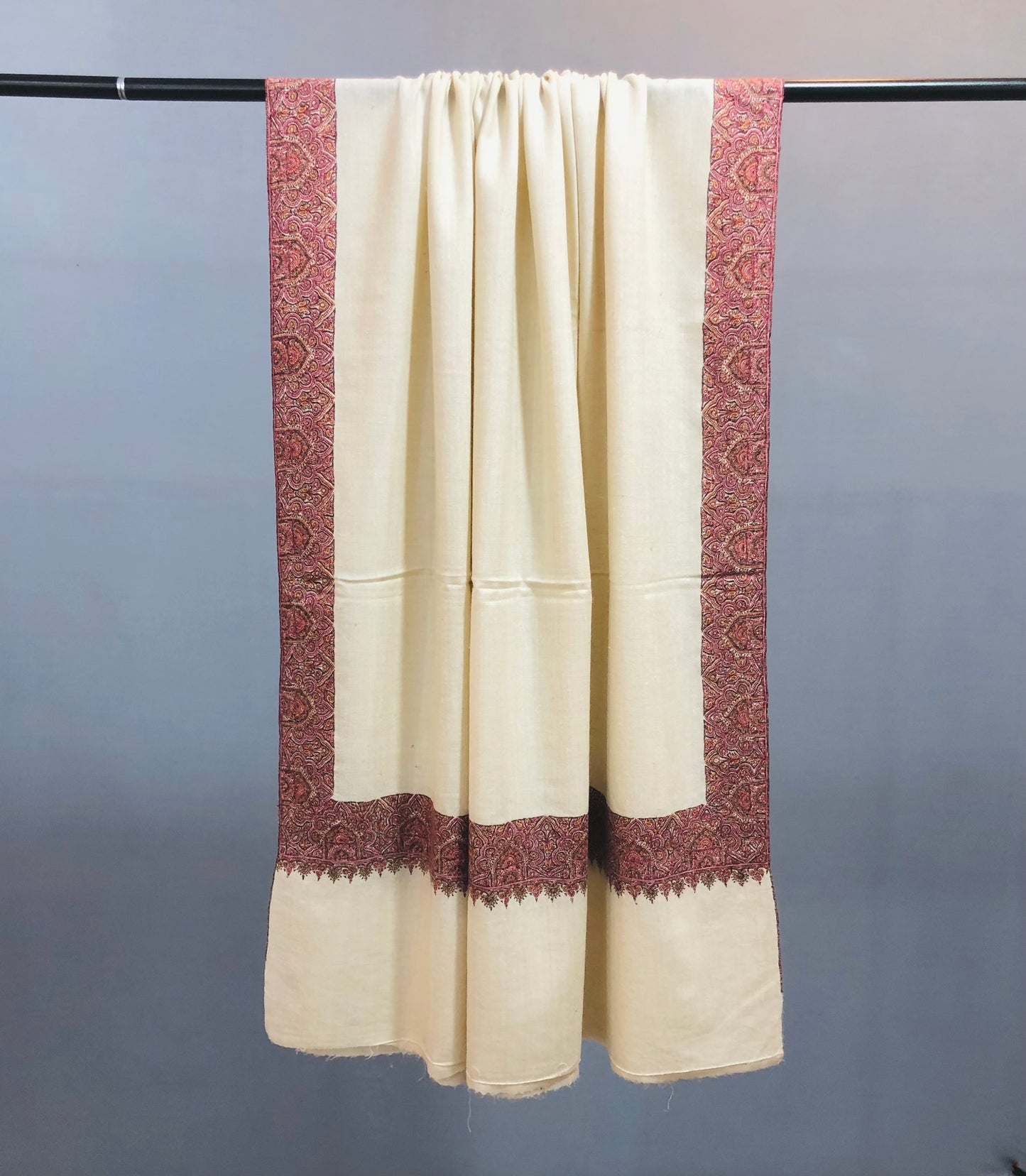 Ivory Sozni Doardaar Shawl ArtAsiaHandicrafts