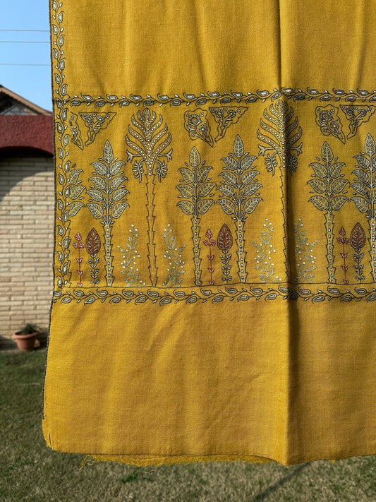 Mustard Palla Pashmina Shawl ArtAsiaHandicrafts