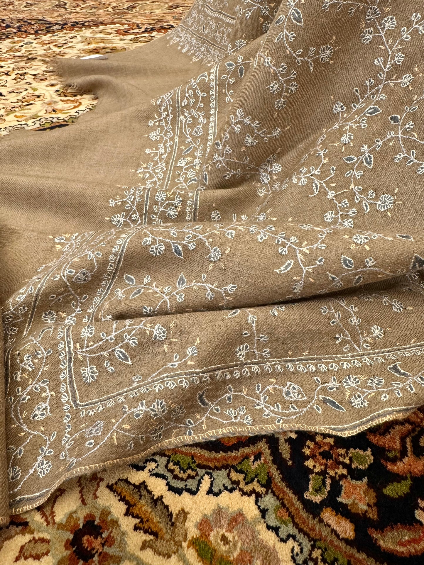 Natural Jaal Pashmina Shawl ArtAsiaHandicrafts