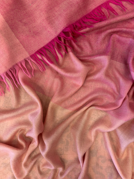 Pink Ikat Pashmina Scarf ArtAsiaHandicrafts