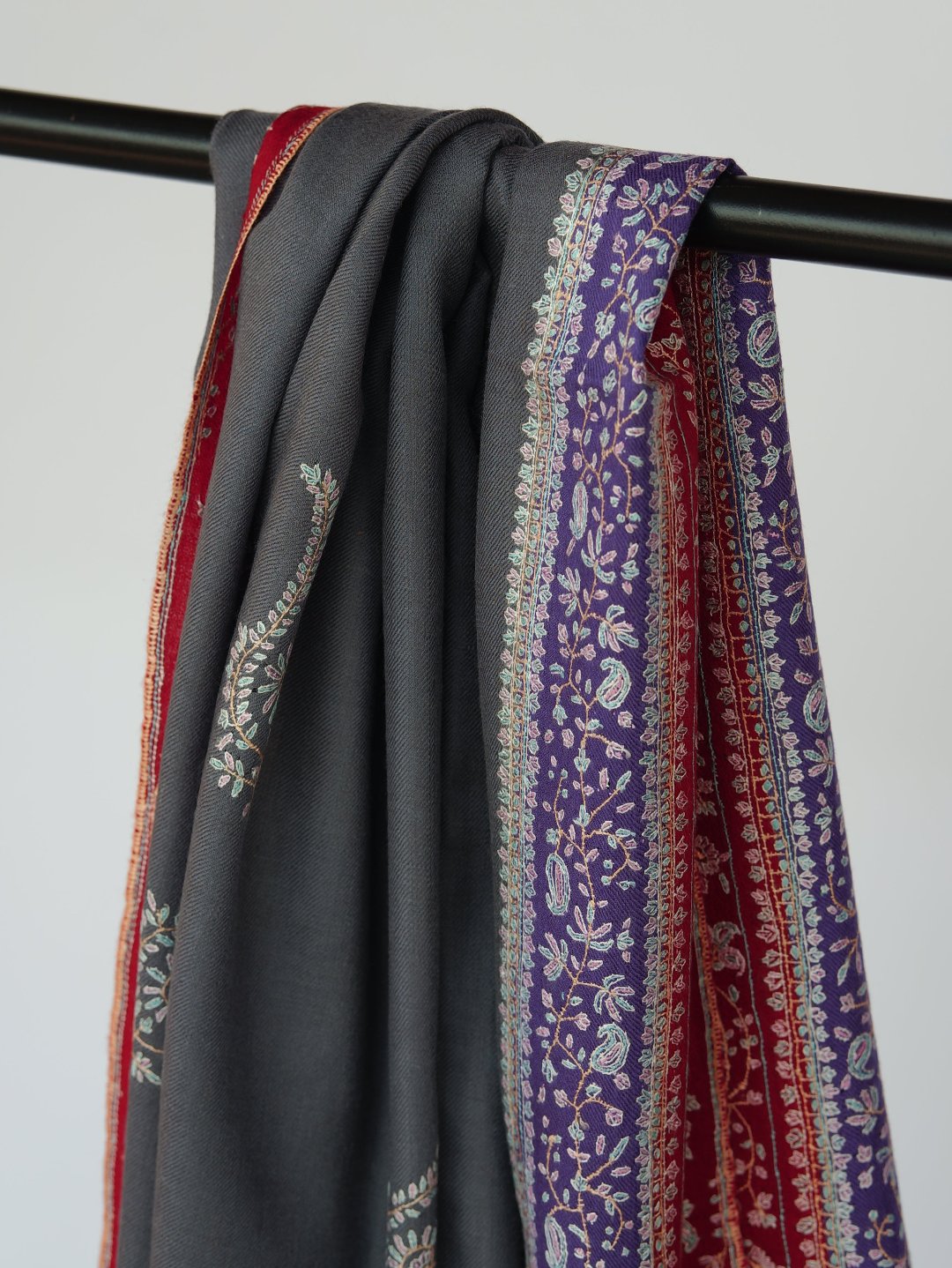 Colourful Sozni Pashmina Shawl