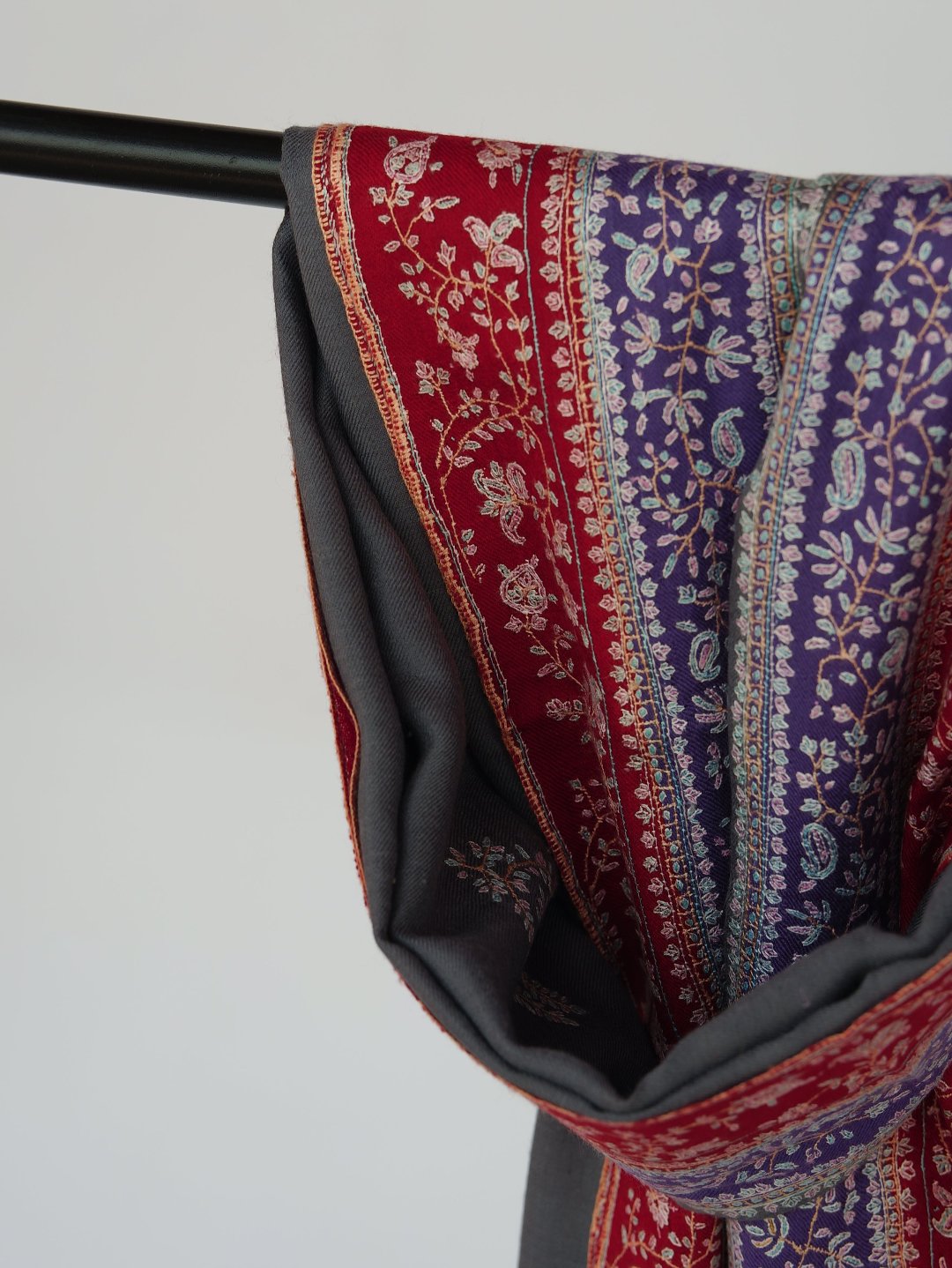 Colourful Sozni Pashmina Shawl