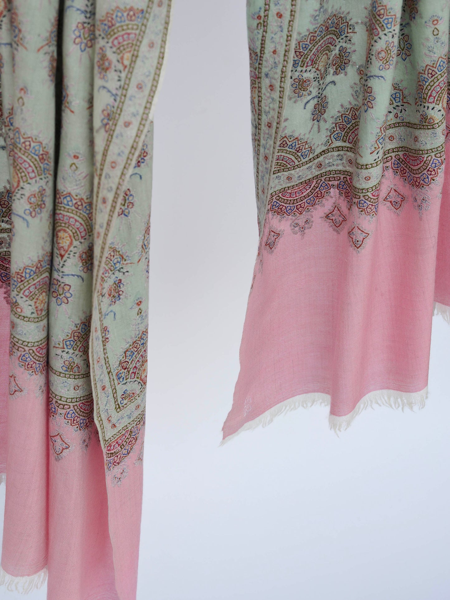 Pink Palla Butah Shawl