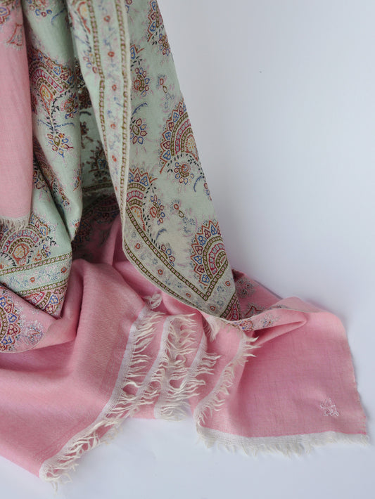 Pink Palla Butah Shawl