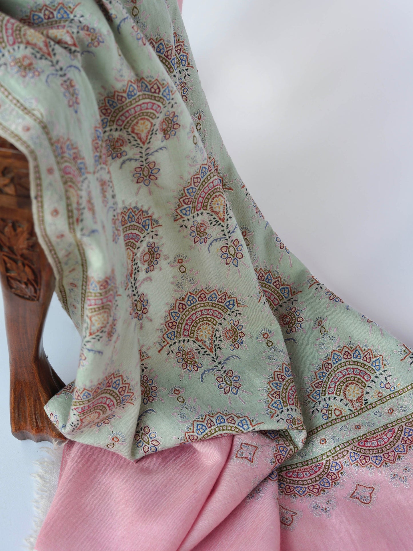 Pink Palla Butah Shawl