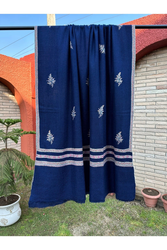 Midnight Blue Pashmina Shawl ArtAsiaHandicrafts