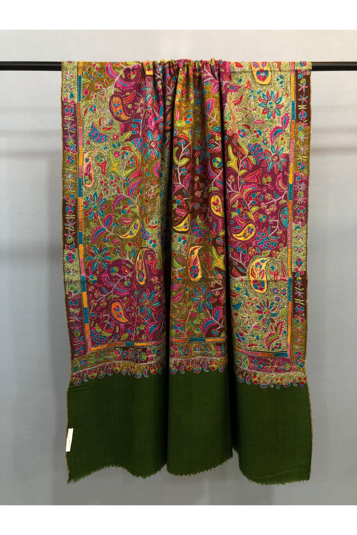 Multicolour Sozni Pashmina Shawl ArtAsiaHandicrafts