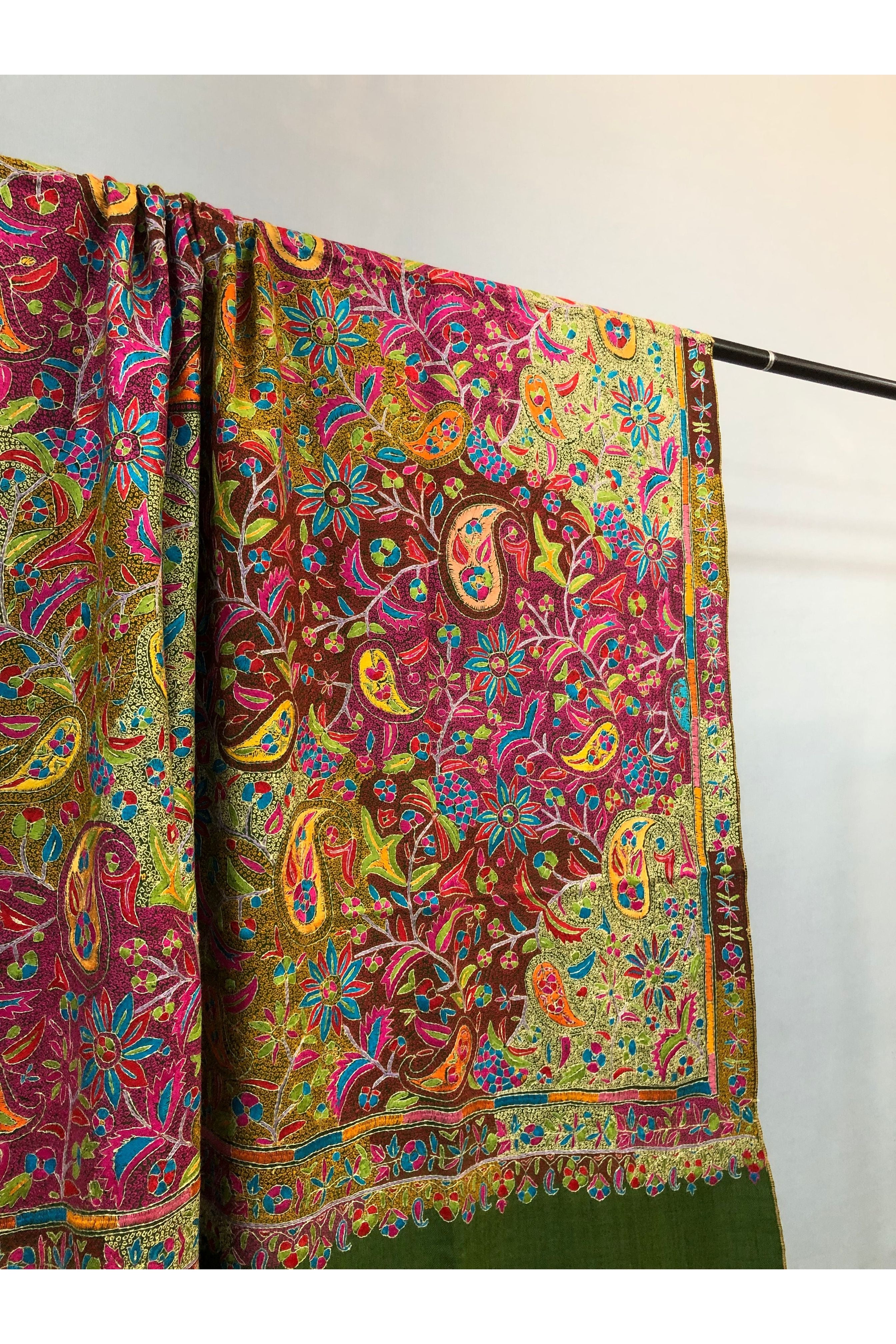 Multicolour Sozni Pashmina Shawl