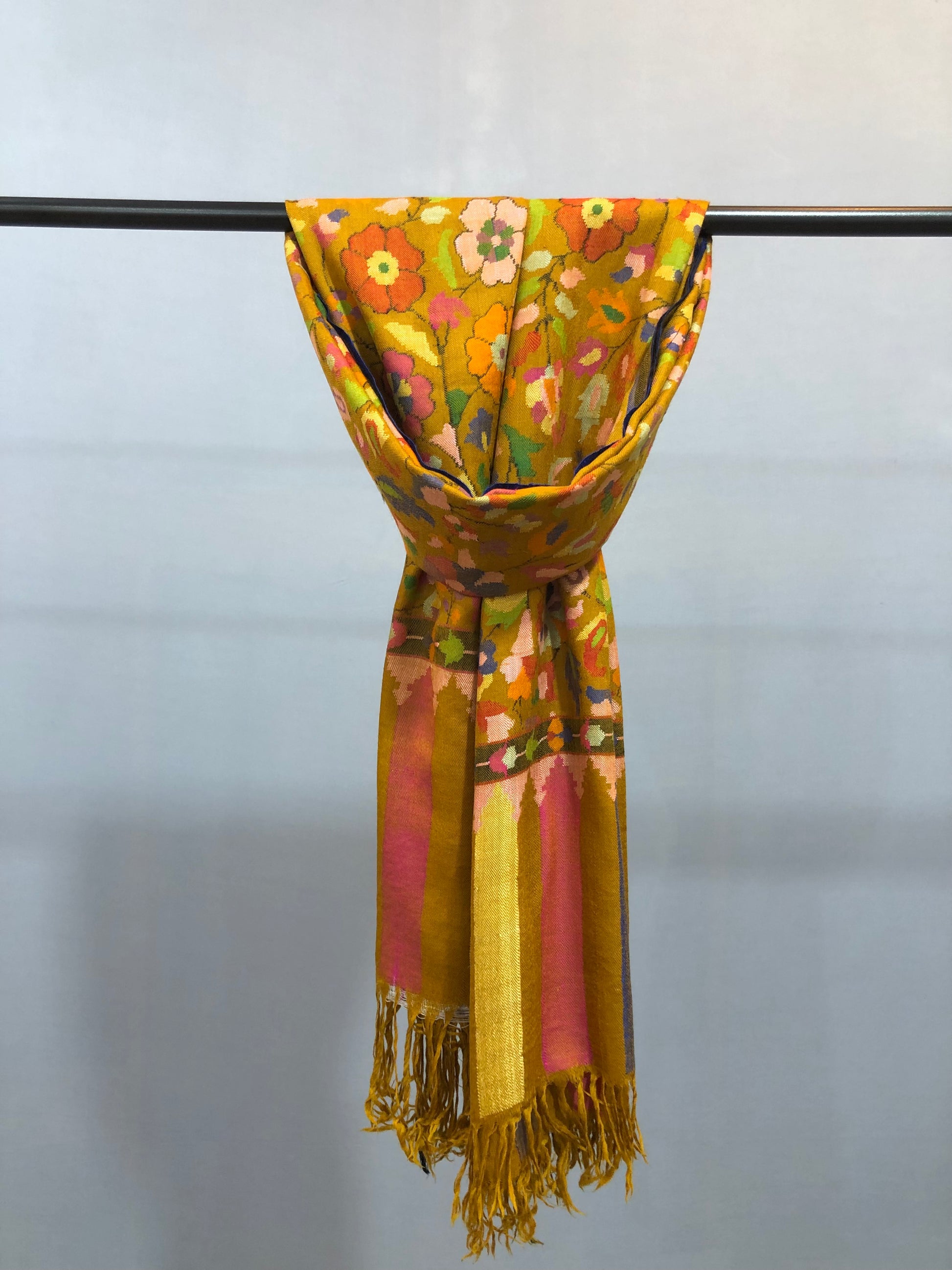 Mustard Kani Pashmina Shawl ArtAsiaHandicrafts