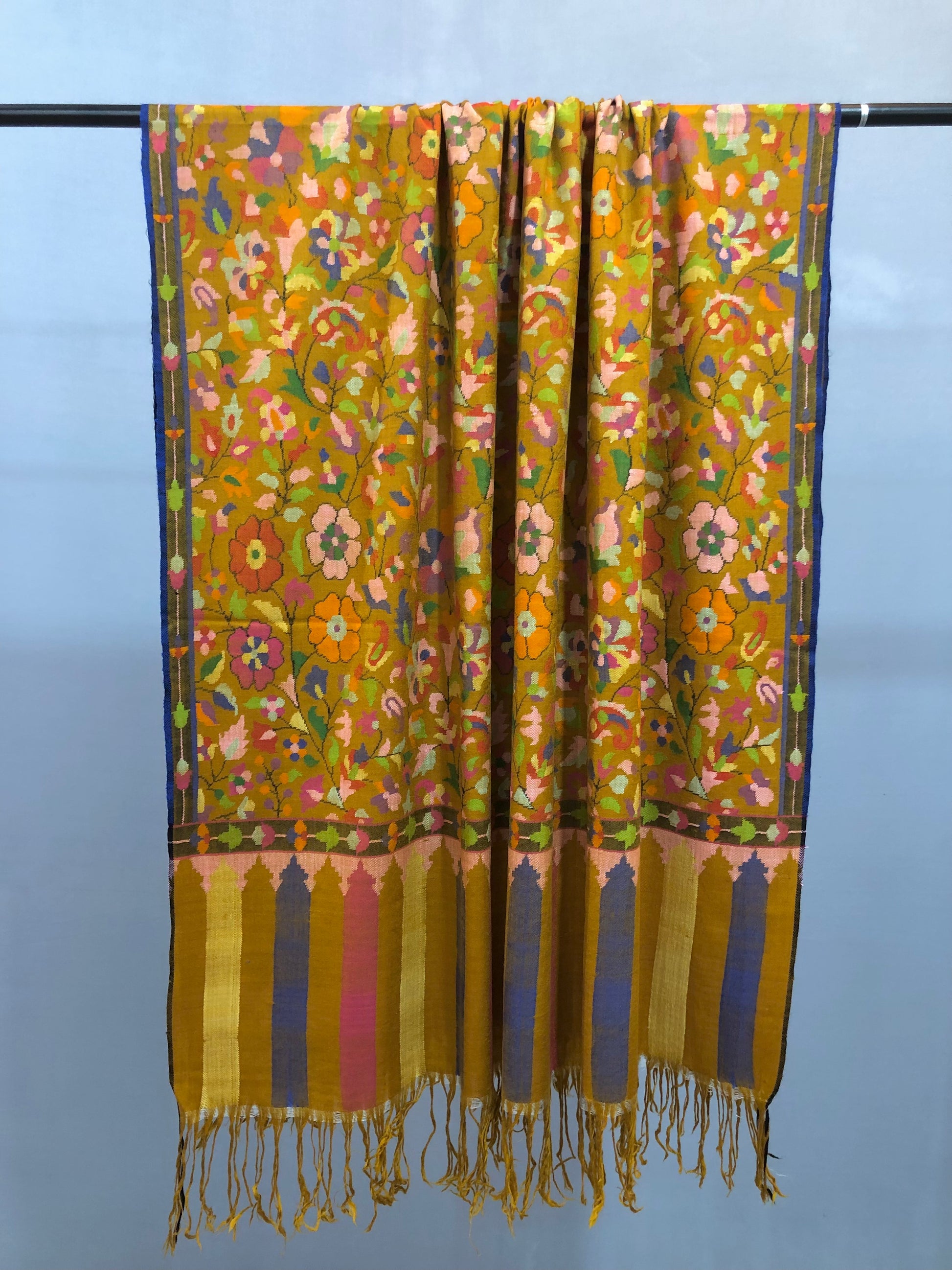 Mustard Kani Pashmina Shawl ArtAsiaHandicrafts