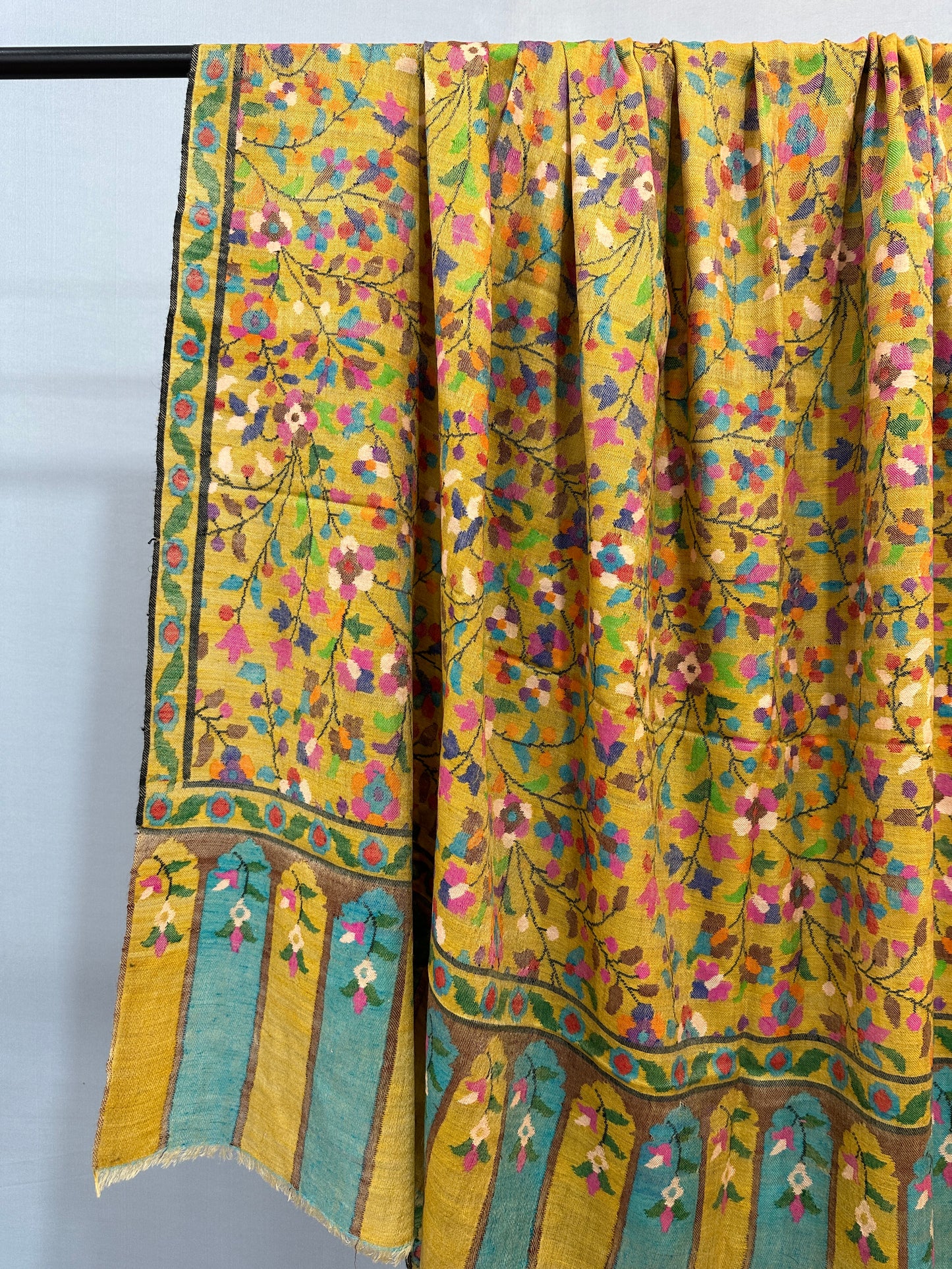 Mustard Kani Pashmina Shawl ArtAsiaHandicrafts