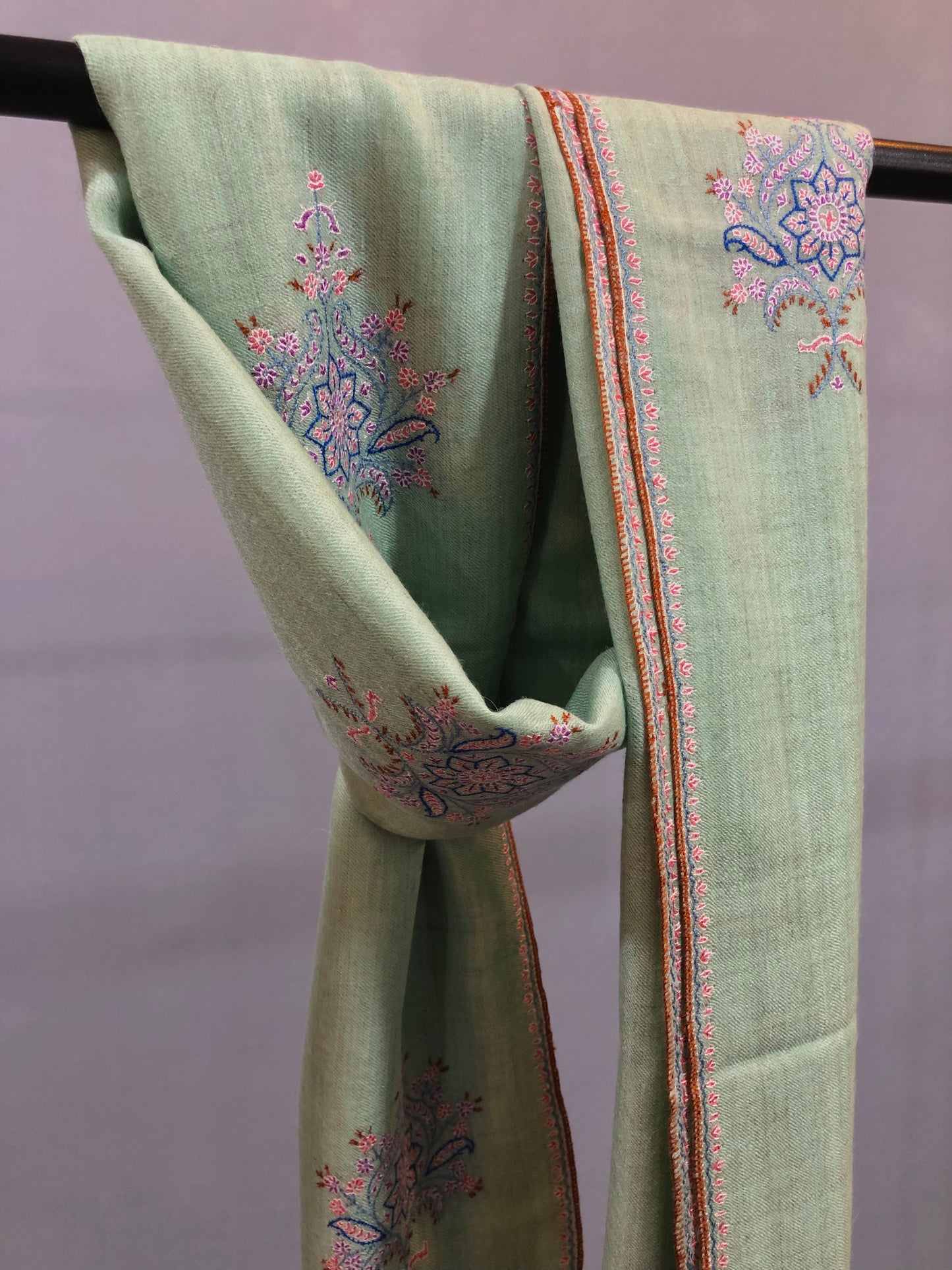 Pastel Green Botedar Shawl ArtAsiaHandicrafts