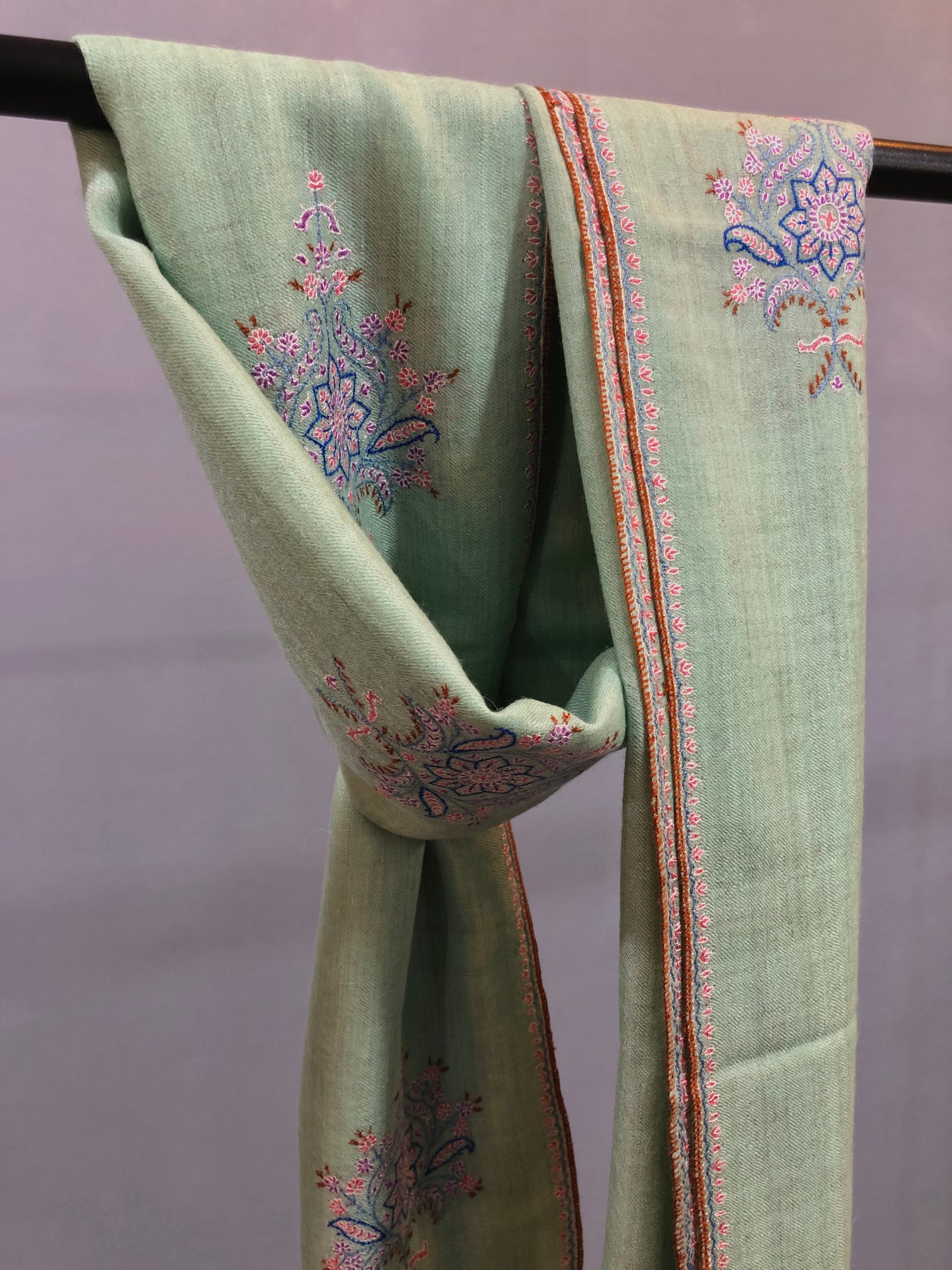 Pastel Green Botedar Shawl ArtAsiaHandicrafts